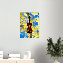 Load image into Gallery viewer, Poster: Violin with Golden Aspen Leaves